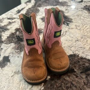 Little girls John Deere boots